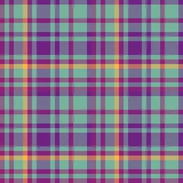 Colorful plaid pattern background. Seamless check texture design with viole.. Stock Illustration