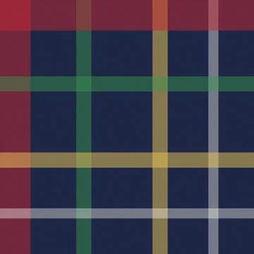 Colorful plaid pattern with bold geometric grid design Stock Illustration