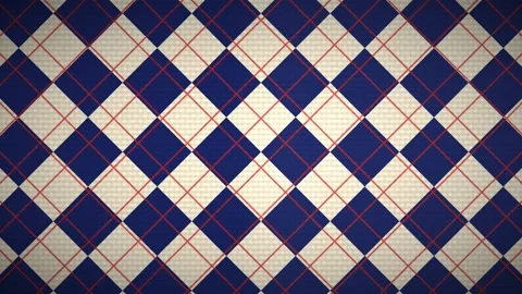 Colorful plaid pattern on fabric surface with diagonal Stock Footage 338293684