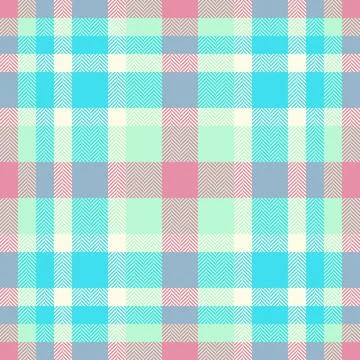 Colorful plaid pattern with a herringbone weave. Pastel shades evoke springti Stock Illustration