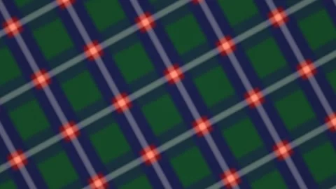 Colorful plaid pattern with lines and dots in a diagonal Stock Footage 338166365