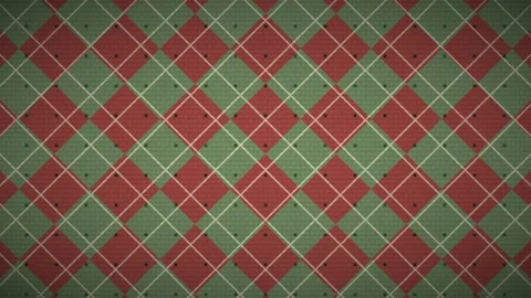 Colorful plaid pattern with red and green diamonds for Stock Footage 338295665