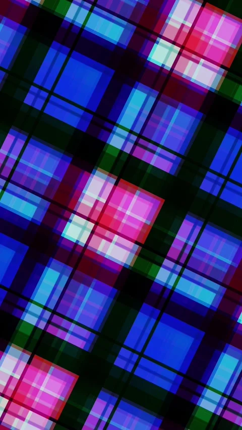 Colorful Plaid Pattern Vertical Motion Graphic Video stock 337094477