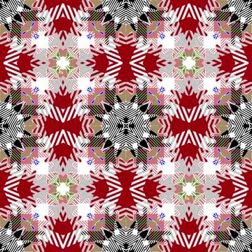 Colorful plaid seamless pattern. Vector textured tartan background. Geometric Stockillustratie