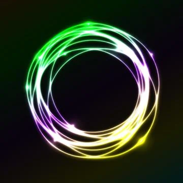 Colorful plasma circle effect  background Stock Illustration