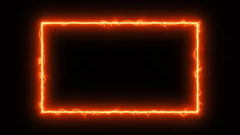Colorful plasma frame. Rectangle shape animation, vivid orange Stock-Footage 258282115