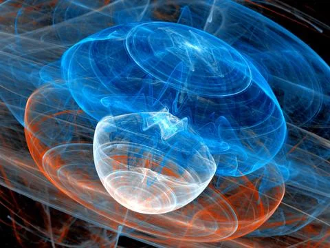 Colorful plasma waves in space Stock Illustration