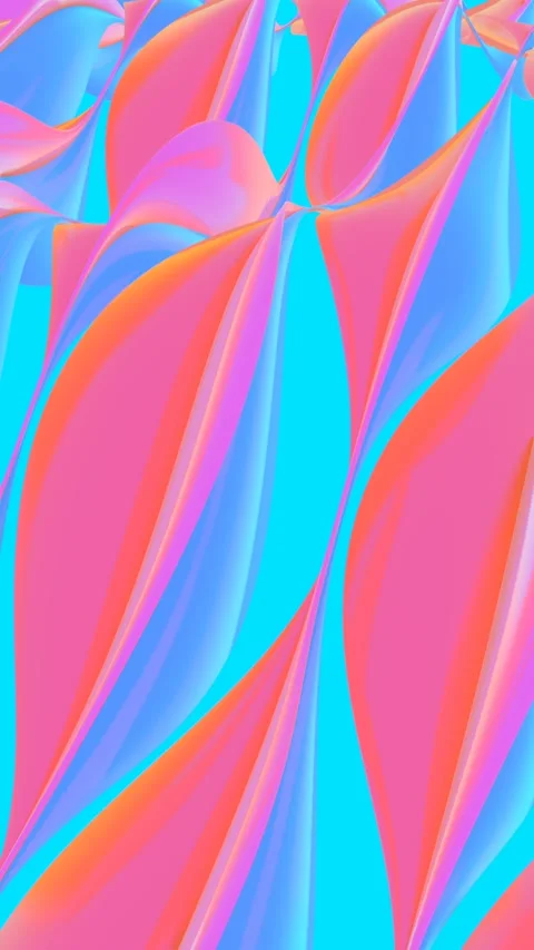 Colorful plastic abstract waves moving Stock Footage 283120492