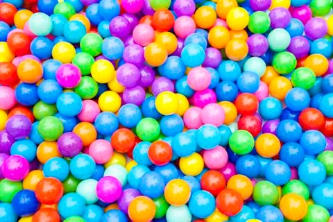 Colorful plastic balls background Stock Photos