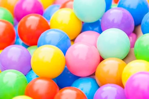Colorful plastic balls background Stock Photos
