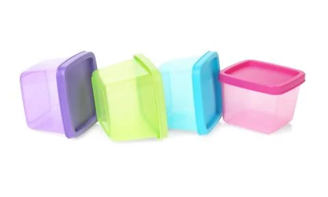 Colorful Plastic Containers Stock Photos
