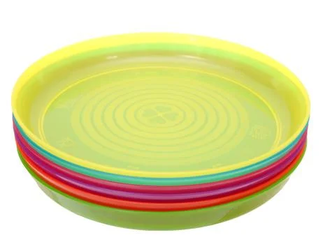 Colorful plastic dish Stock Photos