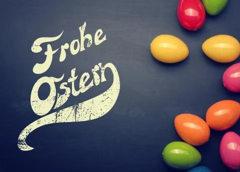 Colorful plastic Easter eggs Stock Photos