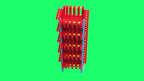 Colorful Plastic Rack Motion Animation Stock Footage 346825433