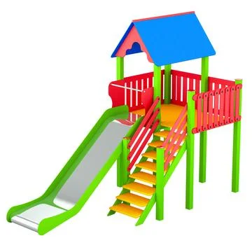 Colorful playground, 3D rendering Stock Illustration