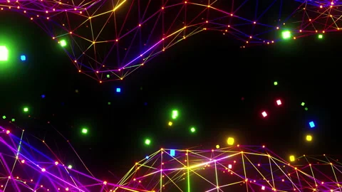 Colorful Plexus Vídeo Stock 237023285