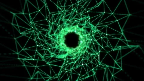 Colorful Plexus Looping Tunnel Background Stock Footage 244915983