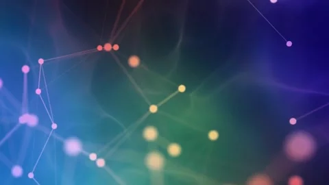 Colorful Plexus Network Technology Background Loop 動画素材 315945329