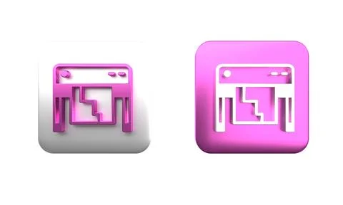 Colorful Plotter icon isolated on white background. Large format multifunct.. Fotos de archivo