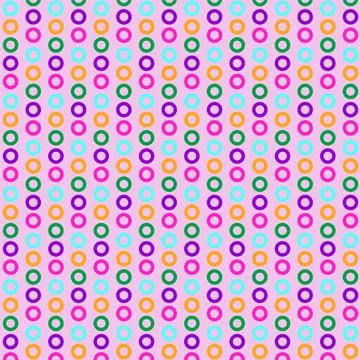 Colorful Polka Dot Circle Pattern Seamless Background With Bright Retro Dot.. Illustrazione stock