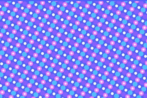 Colorful Polka Dot Pattern Background in Purple Blue and Pink  Seamless Pla.. Illustrazione stock