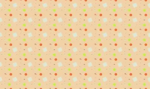 Colorful polka dot pattern on a beige background Stock Illustration