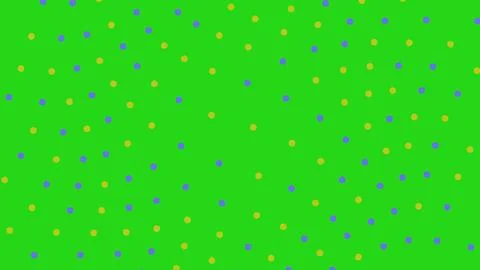 Colorful polka dot pattern on a bright green background Stock Illustration