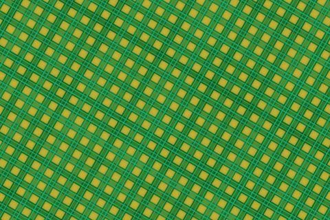 Colorful polka dot pattern with green background and yellow dots イラスト素材