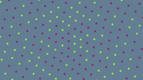 Colorful polka dot pattern on a grey background Stock Illustration