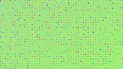 Colorful Polka Dot Pattern on Light Green Background, Vibrant Abstract Half.. Stock-Illustration