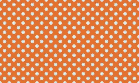 Colorful polka dot pattern with orange, blue, yellow, and white dots Stock Illustration