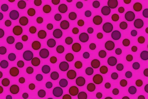 Colorful polka dot pattern with pink purple background Stock Illustration