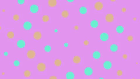 Colorful polka dot pattern with purple background Illustrazione stock
