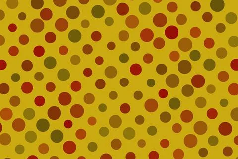 Colorful polka dot pattern with red and brown spots Stock Illustration