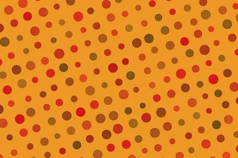 Colorful polka dot pattern with red and green spots Stock Illustration