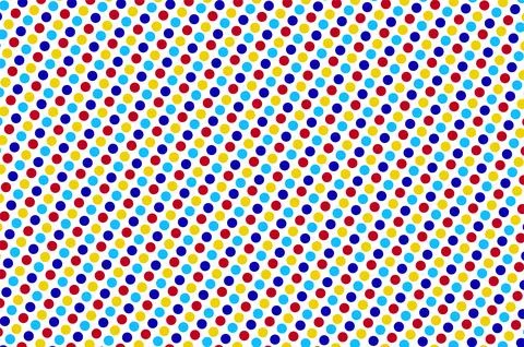 Colorful Polka Dot Pattern Seamless Background With Red Blue Yellow Dots On.. Stock Illustration