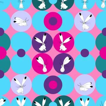 Colorful polka dot seamless pattern. Stock Illustration