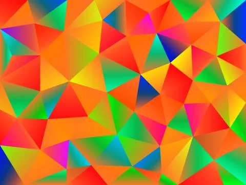 Colorful polygon abstract background on vector art. Stock Illustration