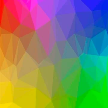 Colorful Polygonal Background. Rumpled Triangular Pattern. Low Poly Texture Stock Illustration