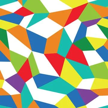 Colorful polygonal seamless pattern vector. Bright children background textur Illustrazione stock
