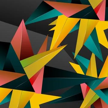 Colorful polygonal style background. Triangles background. 스톡 일러스트