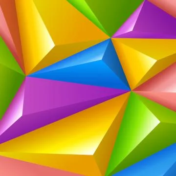 Colorful polygons triangle shapes vector background abstract. Stock Illustration
