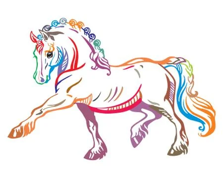 Colorful pony vector  Stock Illustration