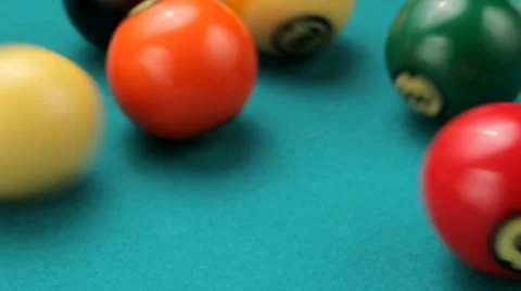 Colorful pool balls Видео 11429107