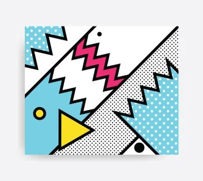 Colorful Pop art pattern Stock Illustration