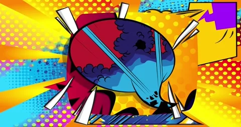 Colorful Pop Art Speech Bubble Background Stock Footage 167104787