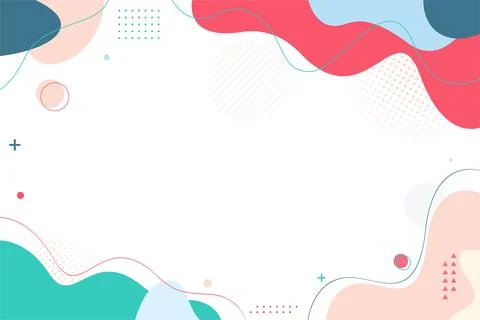Colorful Pop Art Splash Pattern with Memphis Style Geometry Background Stock Illustration