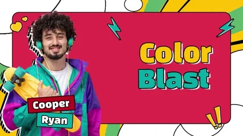Colorful Pop Vlog Opener | Fun Creator Intro 库存 After Effects