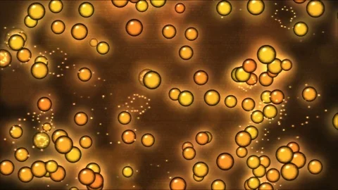Colorful Popping Spheres Animation - Loop Orange Stock Footage 73545877