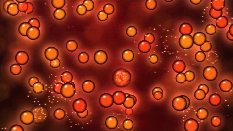 Colorful Popping Spheres Animation - Loop Red Stock Footage 73548643